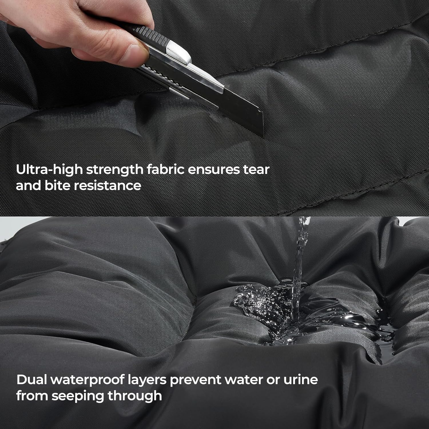 AUCT 21288 - $70 Chew Proof Indestructible Dog Bed - Durable Dog Bed for Aggressive Chewers, Machine Wa - Image 3