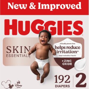 AUCT 20689 - $65 Huggies Skin Essentials Diapers Size 2, 192 Count (3 Packs of 64)
