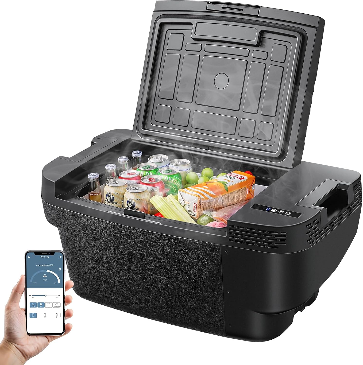 AUCT 20375 - $460 BODEGACOOLER 35L Built-In Car Refrigerator for Tesla Model Y- Ultra-Quiet Fast Coolin
