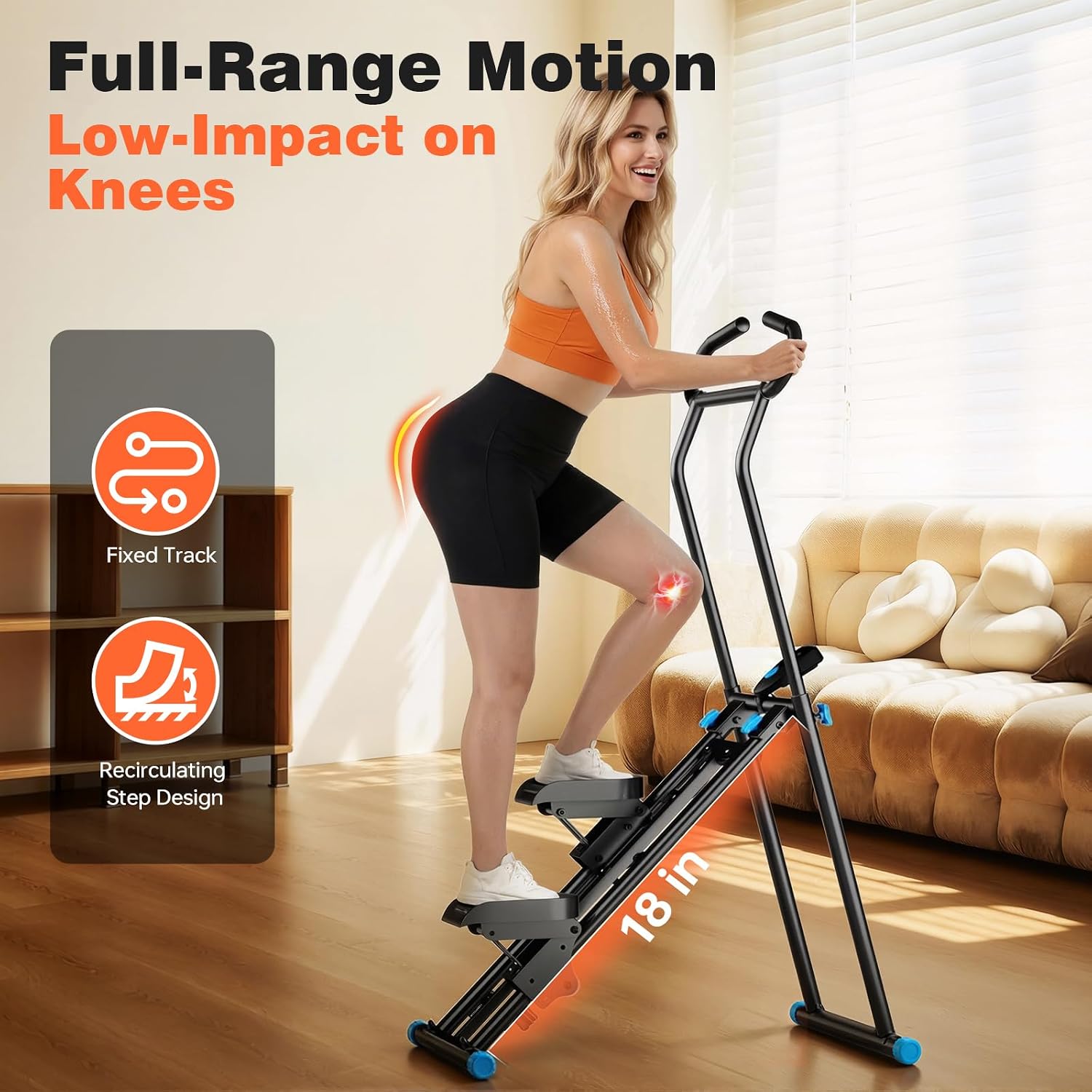 AUCT 22485 - $82 Stair Stepper for Home Gym, 2025 Upgrade Stair Climber with 3-Level Height Adjustment, - Image 4