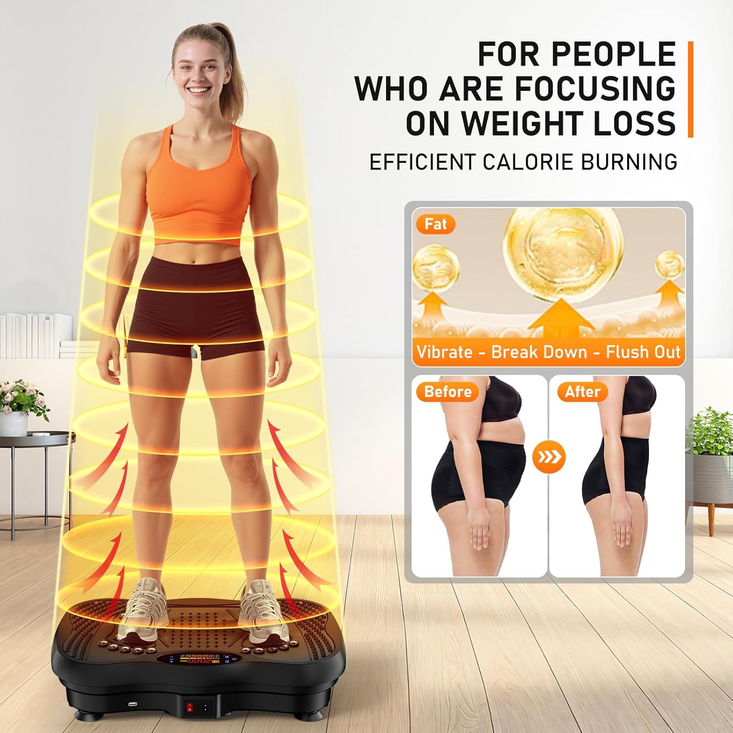 AUCT 22667 - $93 Vibration Plate Exercise Machine, 130 Levels Full Body Workout Vibrating Plate for Lym - Image 2