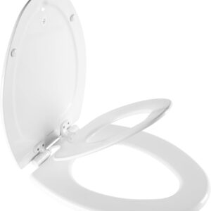 AUCT 20907 - Mayfair NextStep2 Toilet Seat with Built-In Potty Training Seat, Slow-Close, Removable tha
