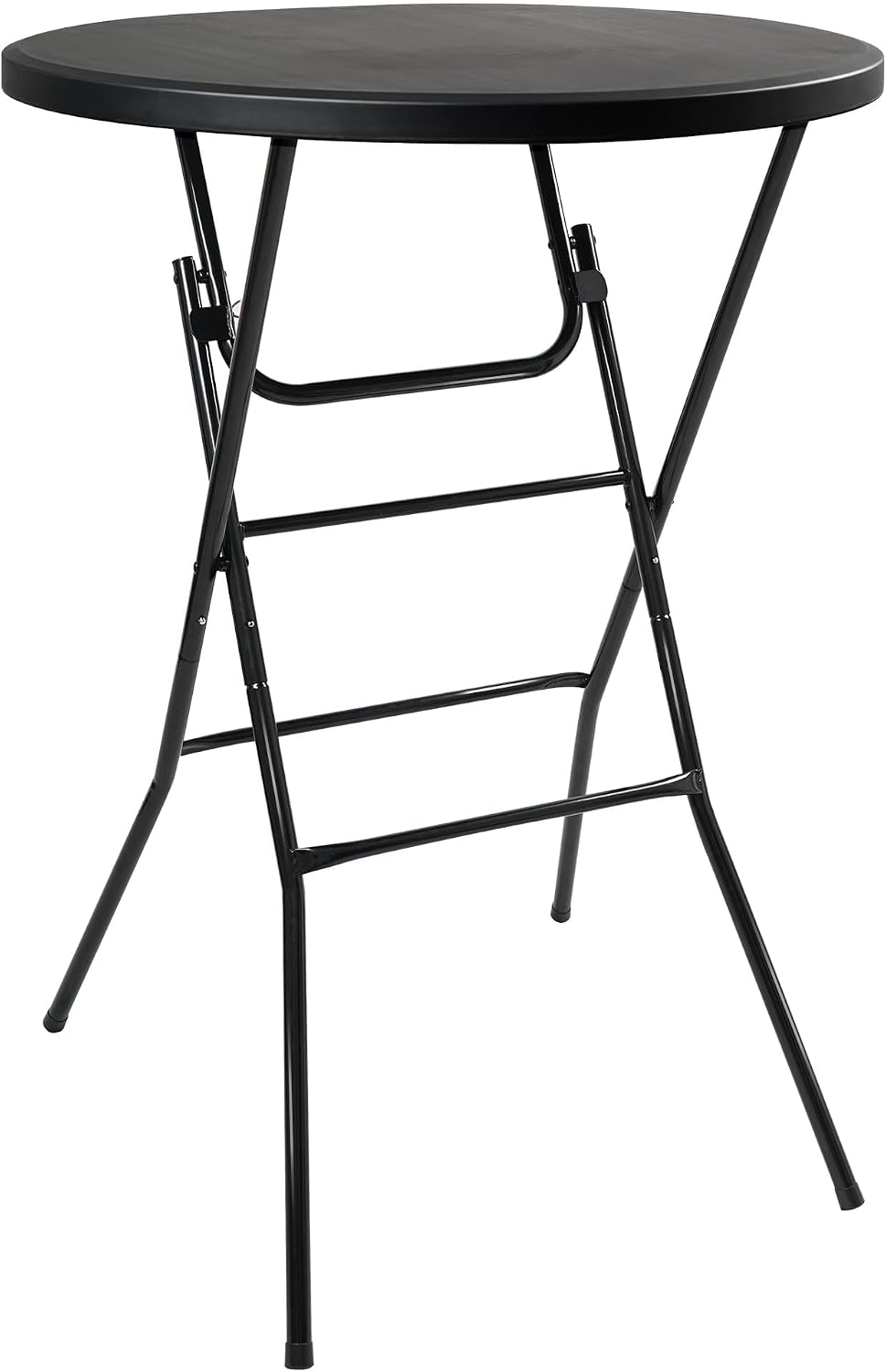 AUCT 21583 - $63 Cocktail Table, D32in x H43.3in Folding Round Cocktail Table High Top