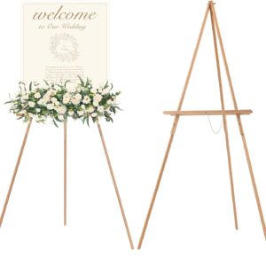 AUCT 22096 - MEEDEN Wood Easel Stand for Display: Wooden Welcome Tripod Stand for Sign