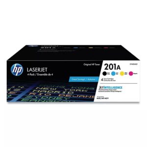 AUCT 20283 - $350 HP 201A 4-Pack Black/Cyan/Magenta/Yellow Original LaserJet Toner Cartridges