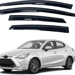 AUCT 22543 - IG Window Visor for Toyota Yaris iA Sedan 2016-2020 & Scion iA Sedan 2016-2020, Rain Guard
