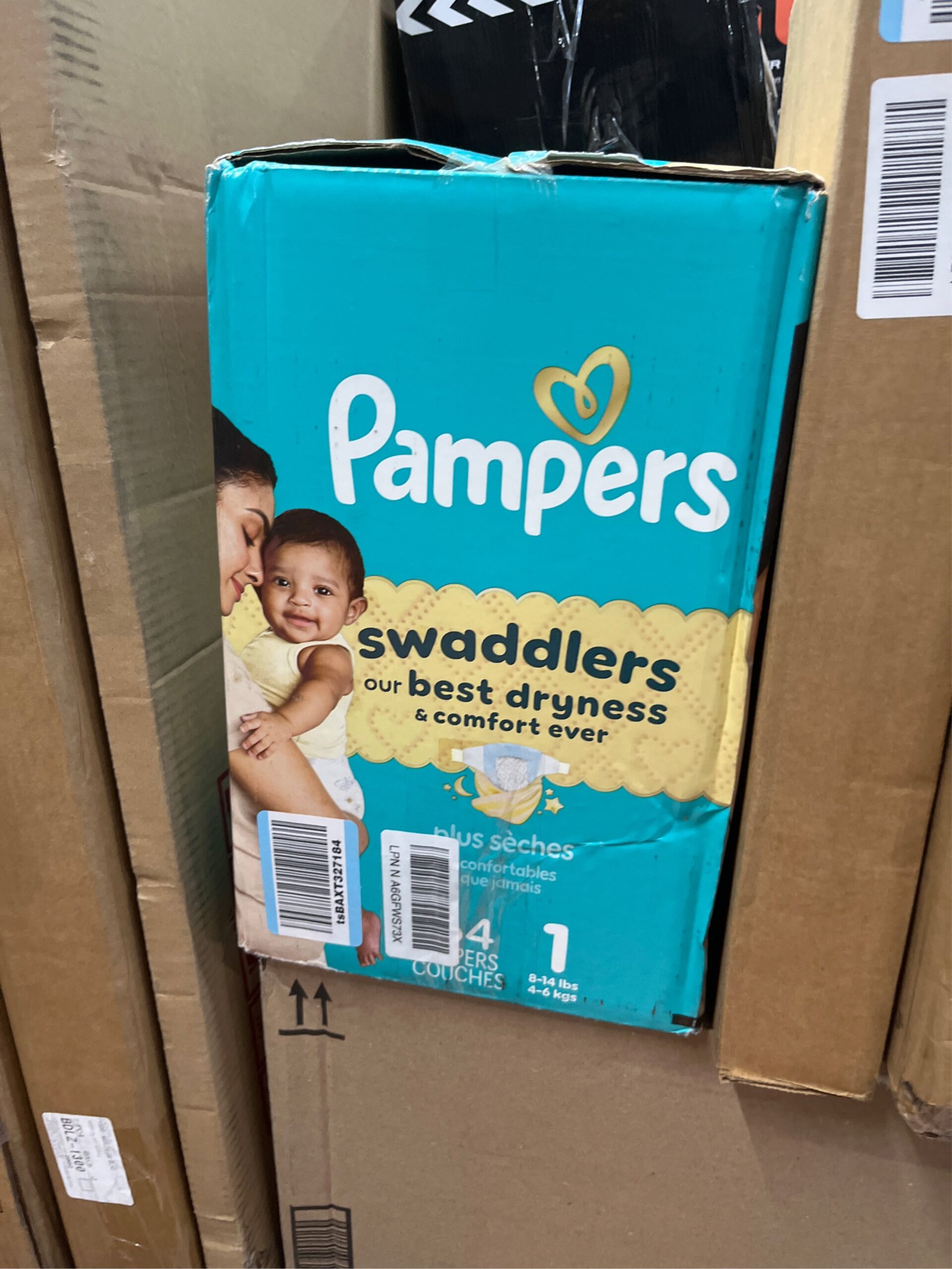 AUCT 22511 - Swaddlers Diapers, Size 1 (8-14 lbs), 164 Count, Fragrance Free, Hypoallergenic, Absorbent - Image 5