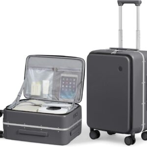 AUCT 20956 - $128 mixi 20 Inch Carry On Luggage 22x14x9 Airline Approved PC Hard Shell Suitcase Top Ope