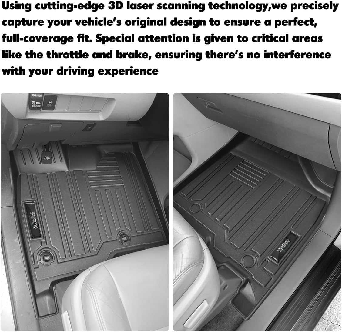 AUCT 21999 - $167 Vanseno Compatible for 2013-2020 Toyota Sienna 8 Seat Floor Mats and Cargo Liner Trun - Image 2