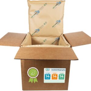 AUCT 21484 - IDL Packaging 14" x 14" x 14" Insulated Shipping Box (USA-Made, 5.8-Gallon Capacity), Pack