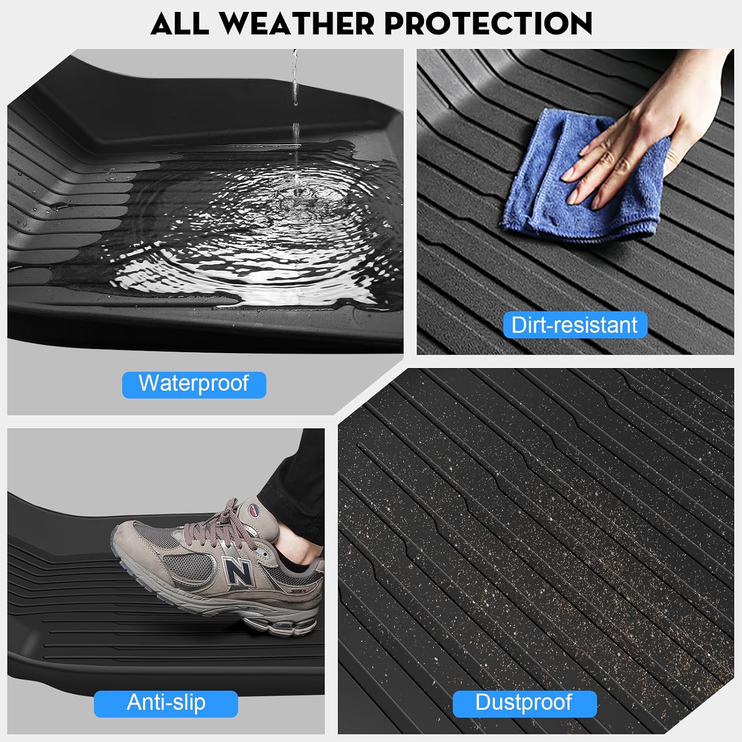 AUCT 22555 - 6PCS Floor Mat for Tesla New Model Y Juniper Durable Premium TPE Cargo Liners All Weather - Image 4