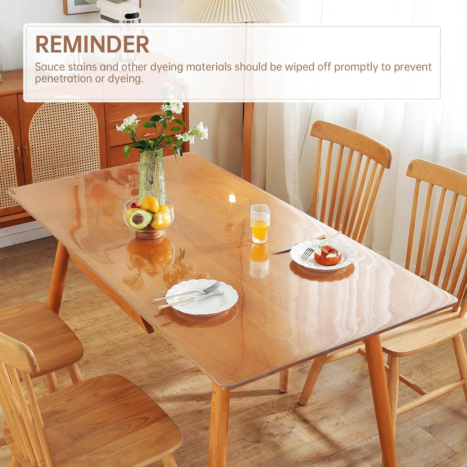AUCT 22570 - $70 Warmstar Clear Table Protector 2mm Thick, 42 x 84 Inch Clear Table Cover Protector, Pl - Image 4