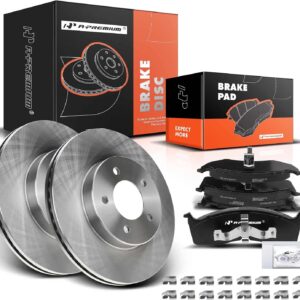 AUCT 20234 - $94 A-Premium 11.69 In (297mm) Front Vented Brake Rotors and Ceramic Pads Kit