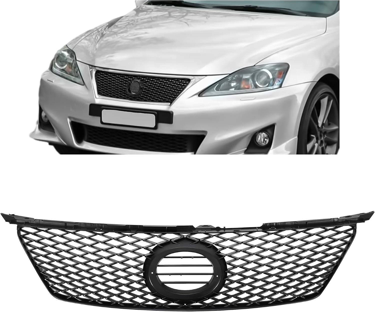AUCT 21996 - HECASA Grill Compatible with 2006-2008 Lexus IS250 IS350