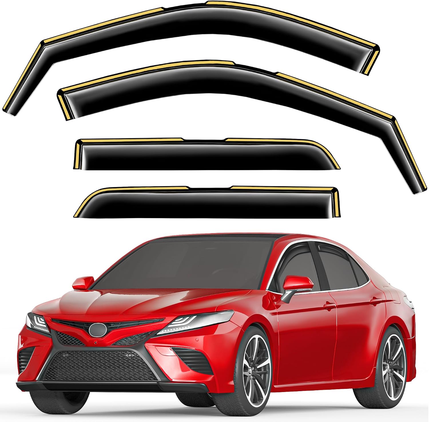 AUCT 22620 - $51 in-Channel Window Visors Rain Guards for Toyota Camry 2018-2024
