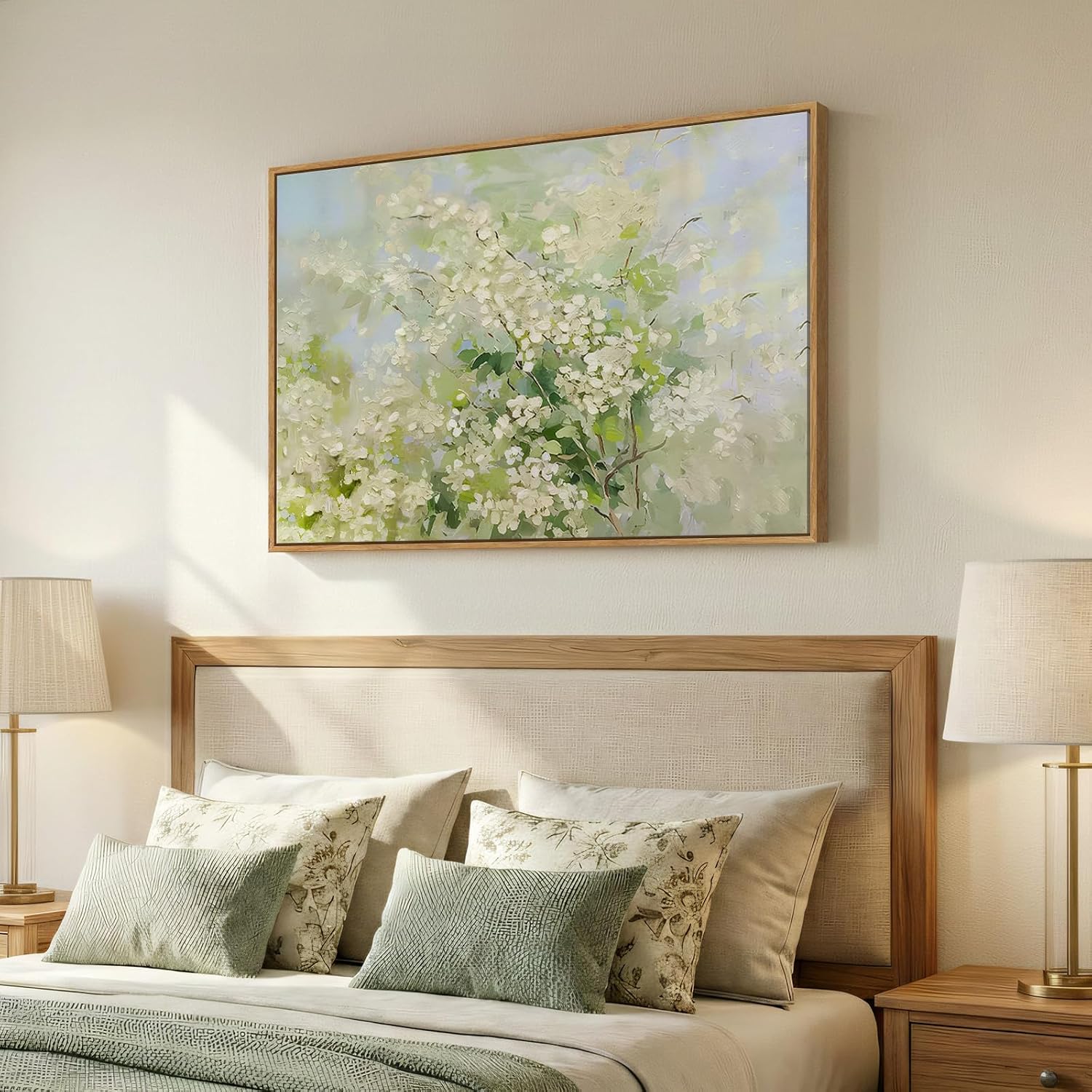 AUCT 21611 - $74 Framed Green Floral Botanical Wall Art for Living Room, 24x36 In - Image 2