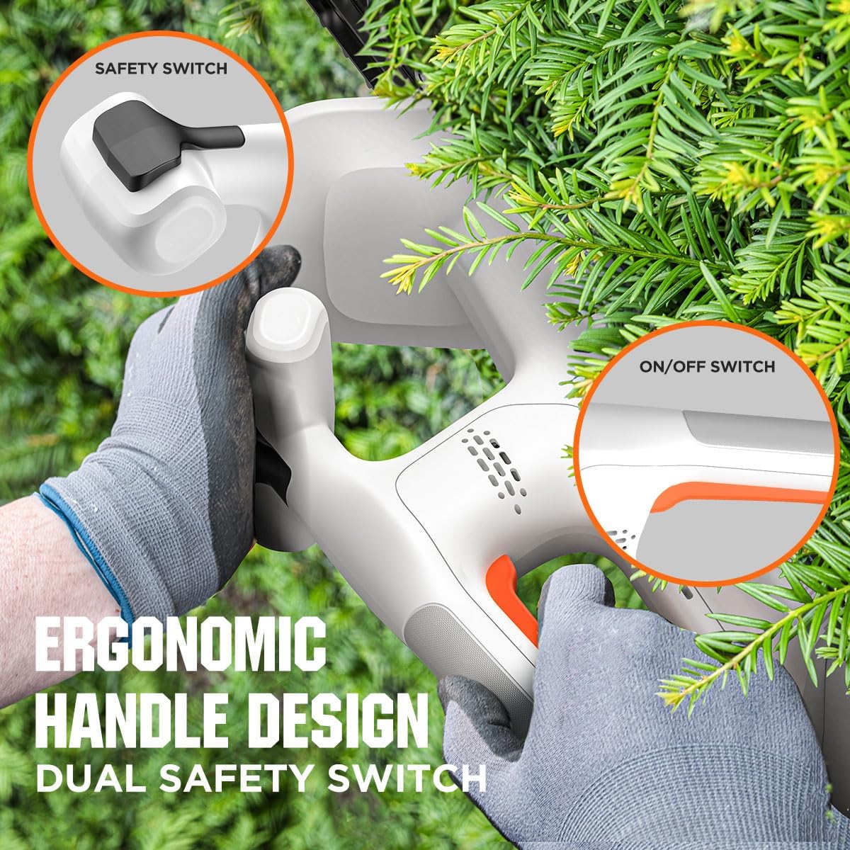 AUCT 21070 - $58 Litheli 20V 15.8' Hedge Trimmer, Light Weight with Strong Power. Come with a 2AH Batte - Image 4