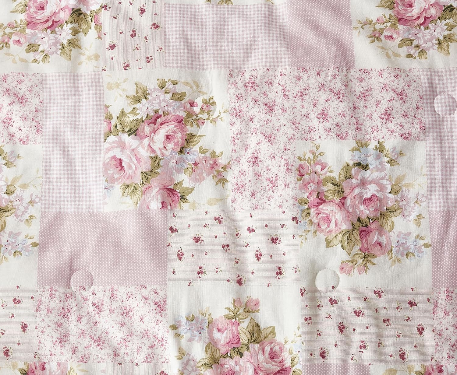 AUCT 21357 - $76 Chezmoi Collection Rosy 3-Piece Full Size Washed Cotton Comforter Set - Floral Bedding - Image 4