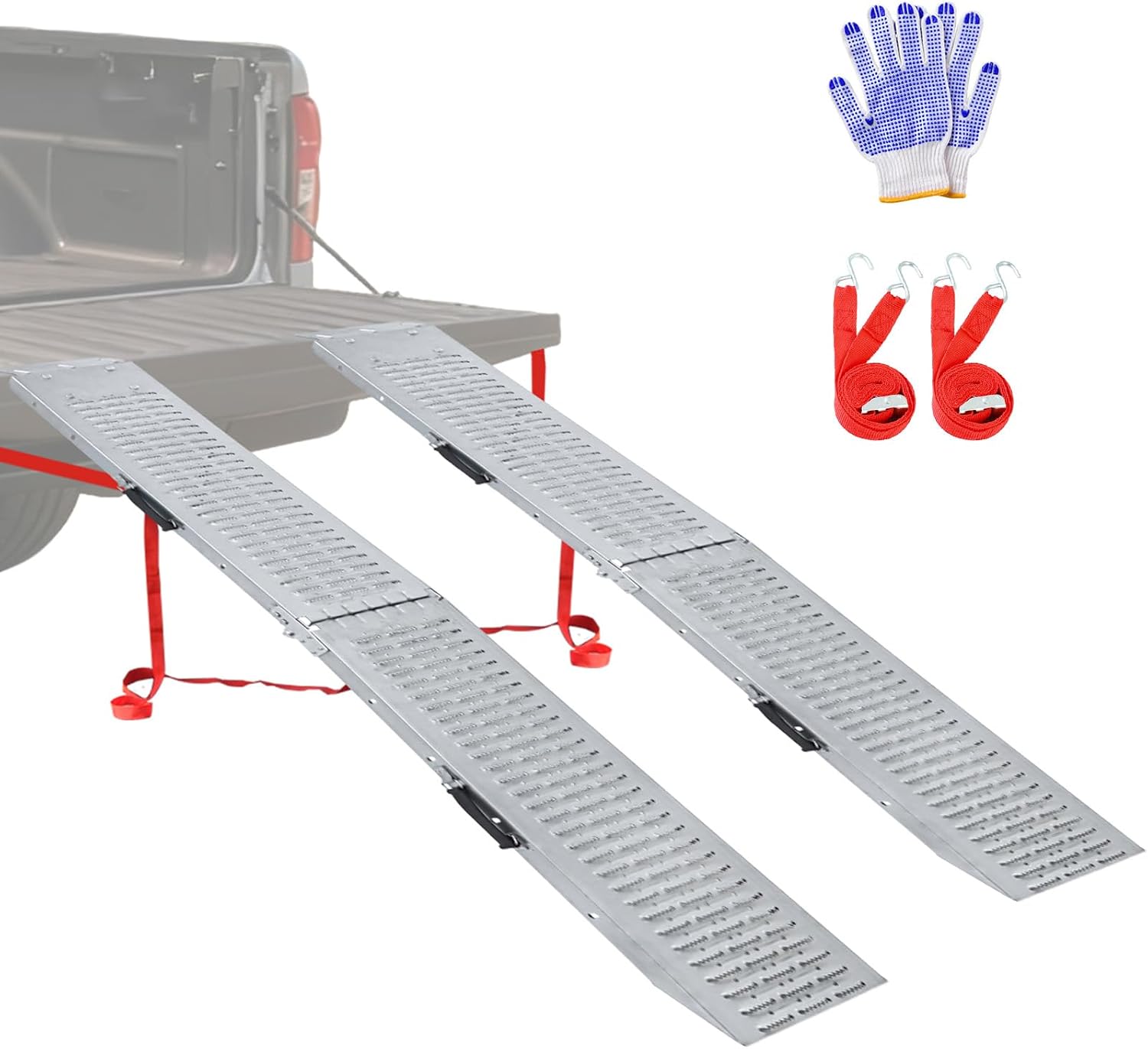 AUCT 22581 - $122 LIEKUMM 74" ATV Ramps 2-Pack, 880 lbs Loading Ramps for Pickup Trucks