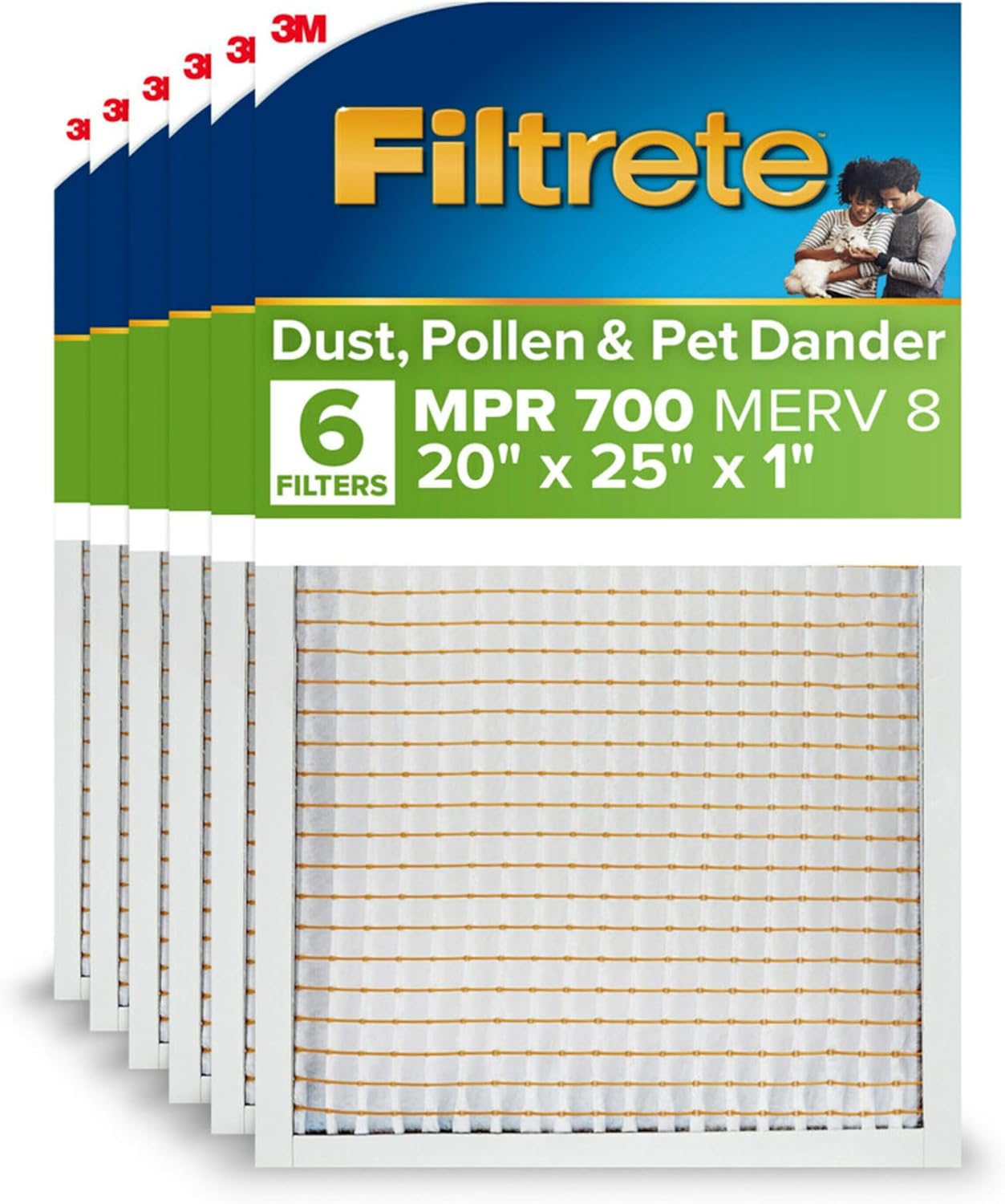 AUCT 20880 - $60 Filtrete 20x25x1 AC Furnace Air Filter, MPR 700, MERV 8, Tough on Pollen, Easy on Airf