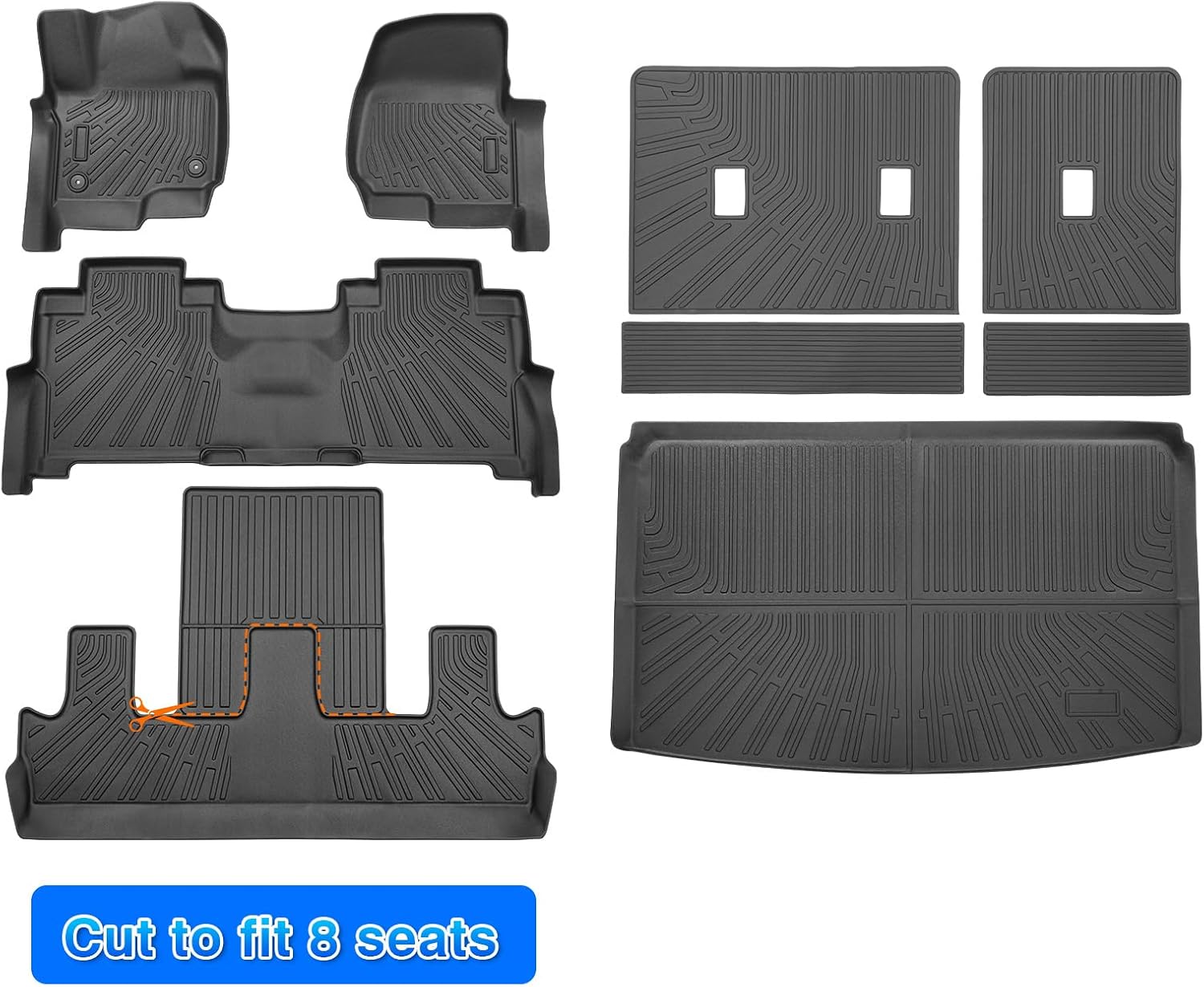 AUCT 21535 - $110 Cartist Floor Mats for Ford Expedition MAX 2018-2024 (7 & 8 Seats/2nd Row Bench Seat) - Image 2