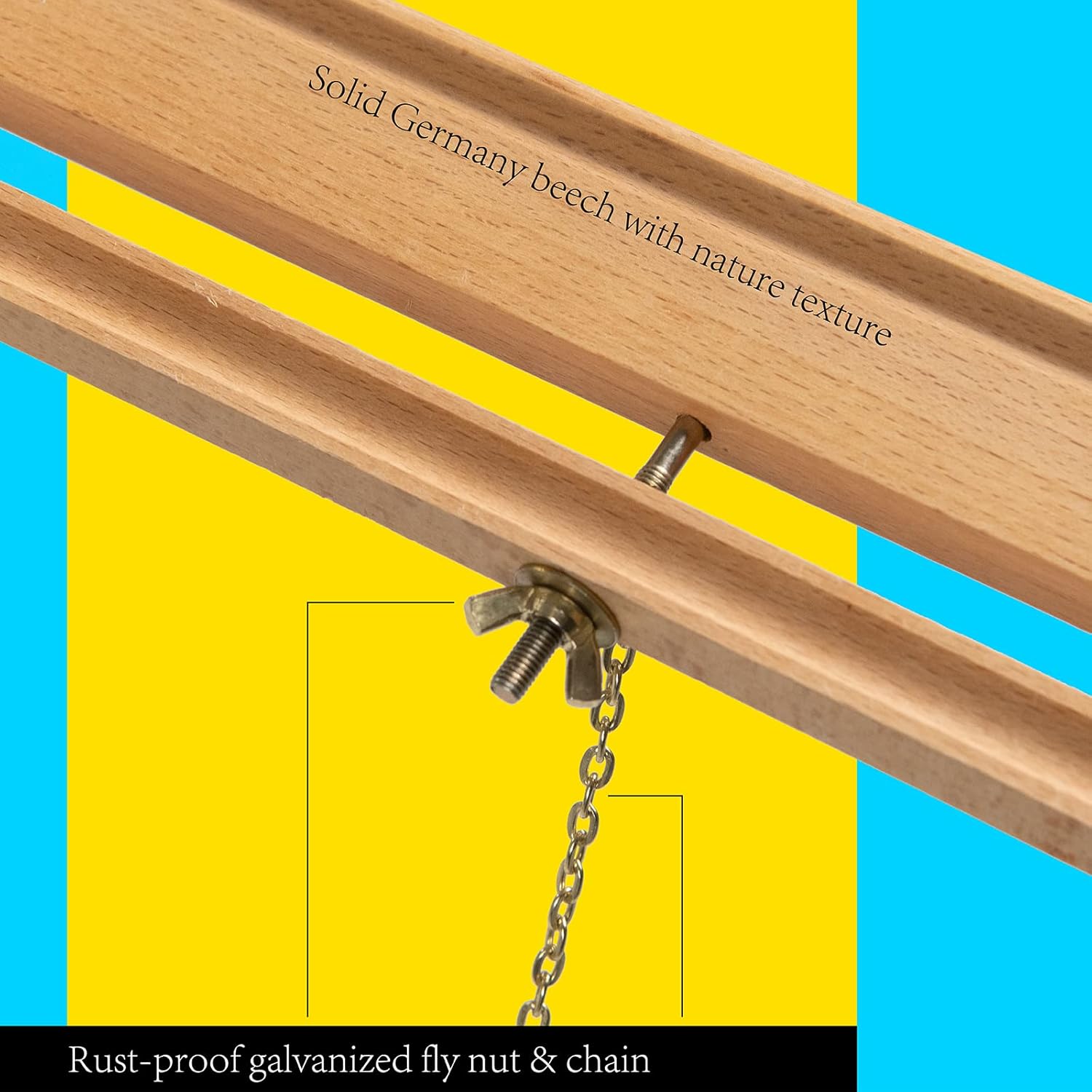 AUCT 22096 - MEEDEN Wood Easel Stand for Display: Wooden Welcome Tripod Stand for Sign - Image 3