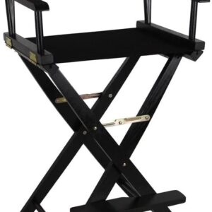 AUCT 22599 - $111 American Trails Extra-Wide Premium 30" Director's Chair Black Frame with Black Canvas