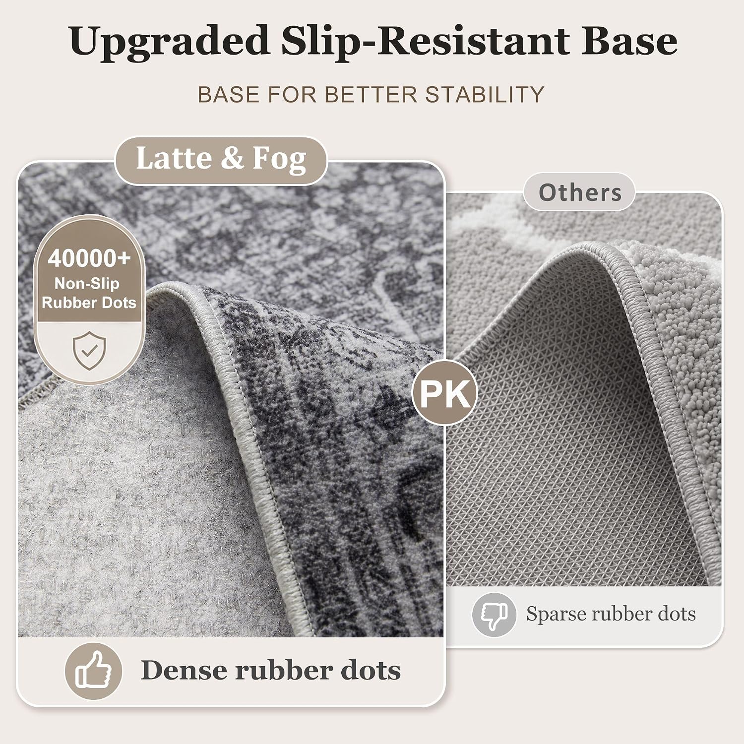 AUCT 20868 - $81 8x10 Area Rug Washable Non-Slip Vintage Carpet for Living Bedroom Room - Image 3