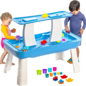AUCT 22601 - $150 GoSports Water Table With Pump for Toddlers Ages 1.5-4 Years - Outdoor Play Table for