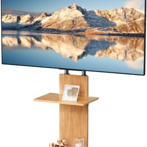 AUCT 22313 - $77 Afaloona Floor TV Stand for 32-70" TVs, Height Adjustable, Media Shelf