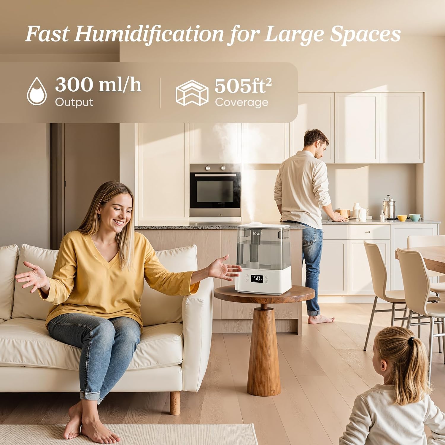 AUCT 20249 - $64 Levoit Humidifiers for Bedroom Large Room, 6L, 60H Runtime, 26dB, Smart App - Image 3