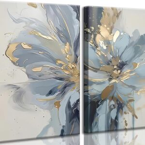 AUCT 22361 - KecKoth 2Pcs Neutral Abstract Floral Canvas Wall Art 16x24 Inch