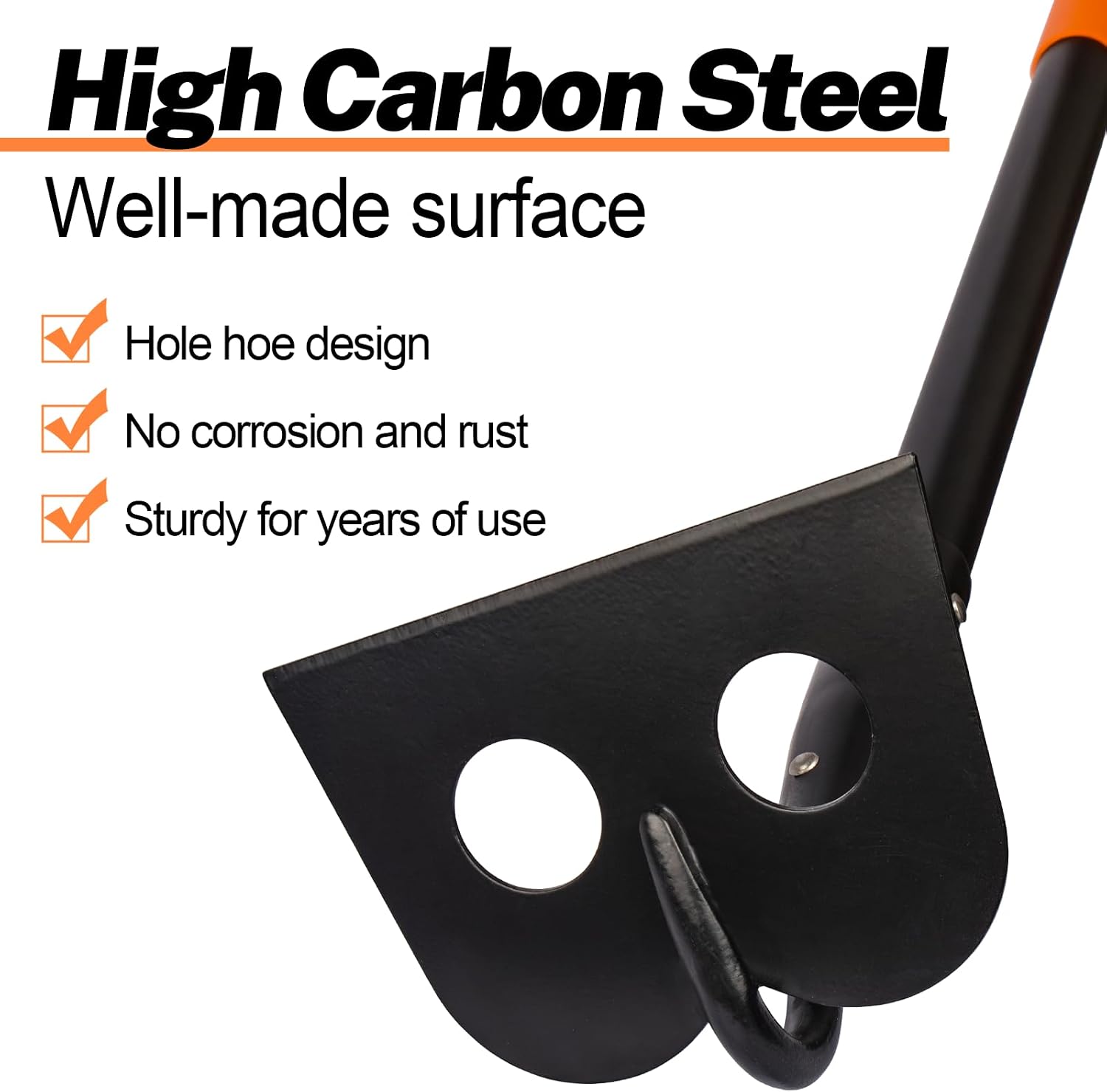 AUCT 21318 - Garden Hoe for Weeding, Heavy Duty Hoe Garden Tool Long Handle, 58 Inches - Image 2