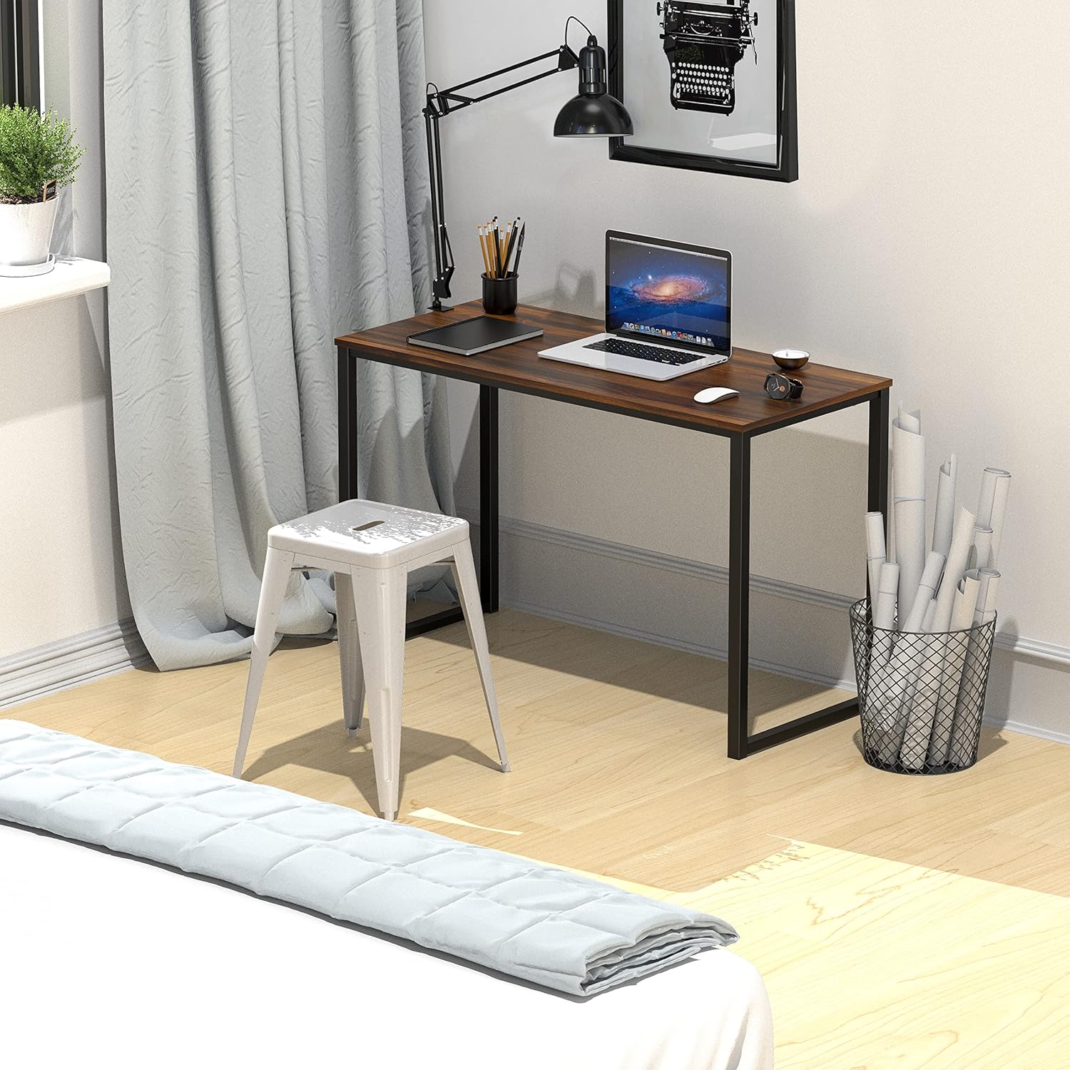 AUCT 20633 - SHW Mission 32-Inch Home Office Computer Desk, Walnut - Image 2