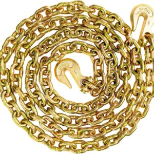 AUCT 21888 - $61 1/2 Chain Trailer Chains with Hooks (1/2 in x 10FT)