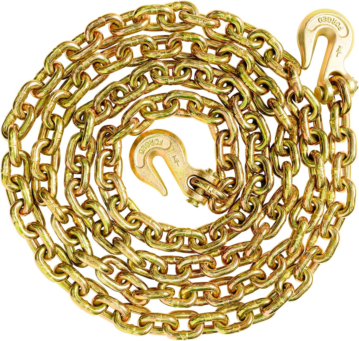 AUCT 21888 - $61 1/2 Chain Trailer Chains with Hooks (1/2 in x 10FT)