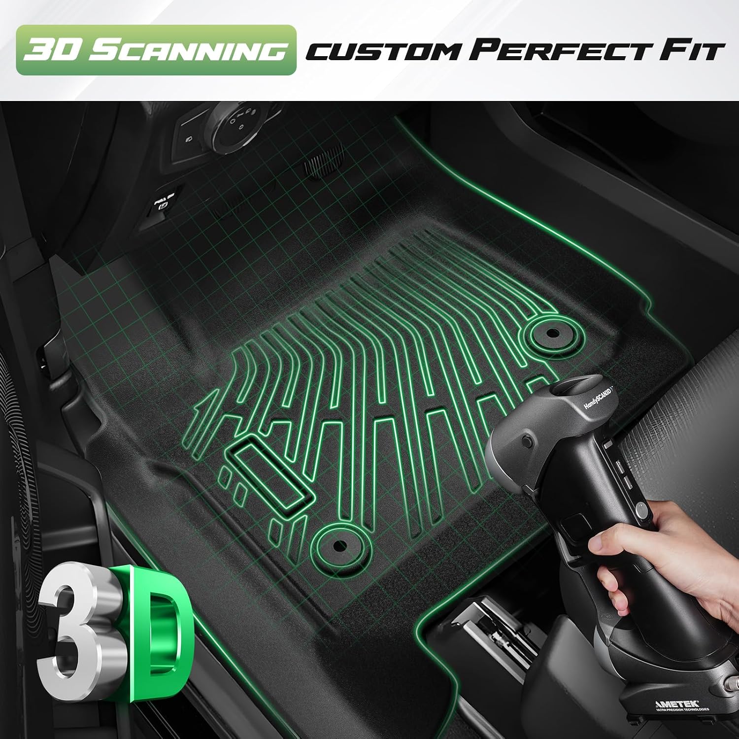 AUCT 21535 - $110 Cartist Floor Mats for Ford Expedition MAX 2018-2024 (7 & 8 Seats/2nd Row Bench Seat) - Image 3