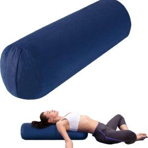AUCT 20398 - MABOZOO Round Yoga Pillow, Cylindrical Yoga Bolster Pillow with Washable Cover, Meditation