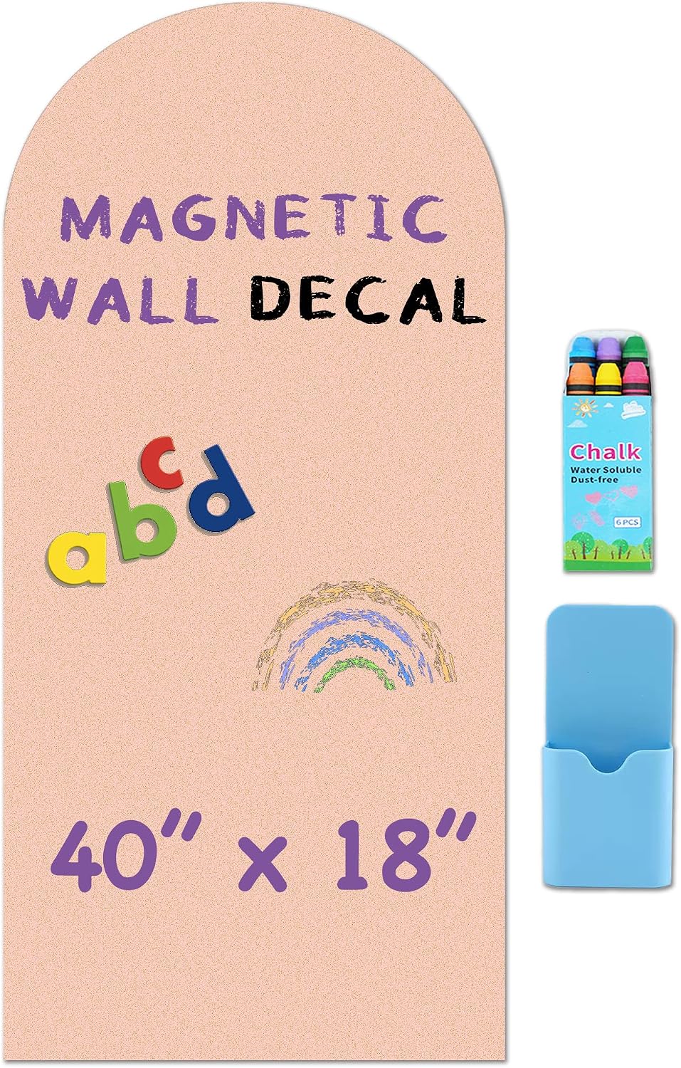 AUCT 20485 - Arch Magnetic Wall Decal - 40" x 18" Matte Finish Chalkboard Sticker for Wall - Magnetic B