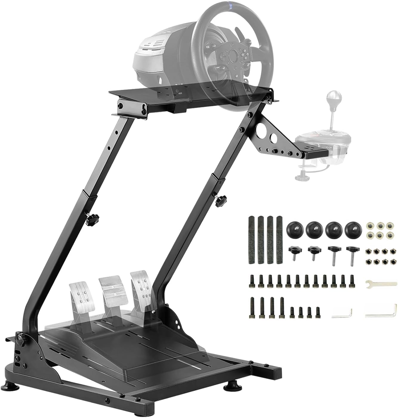 AUCT 22137 - Grefinity Racing Wheel Stand, Height Adjustable Steering Wheel Stand