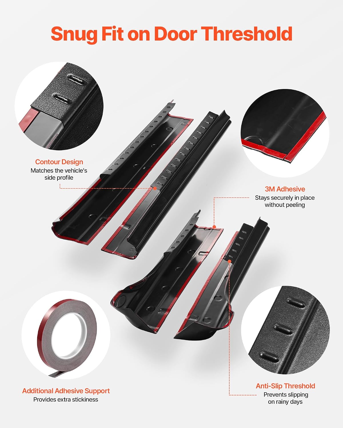 AUCT 22501 - $125 VEVOR Rocker Panel Guard, Compatible with 2014-2018 Chevrolet Silverado 1500 Extended - Image 3
