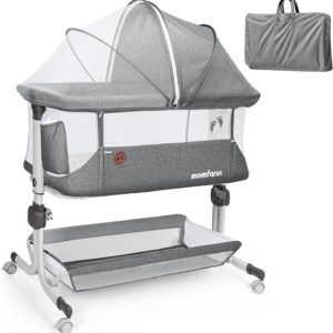 AUCT 22363 - $146 MOMFANN Baby Bassinet Bedside Sleeper with Full Mesh Sides