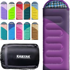 AUCT 21666 - Camping Sleeping Bag for Adults Kids Teens,Waterproof Lightweight