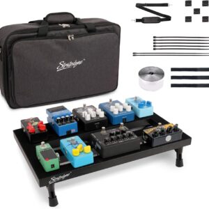 AUCT 22552 - Guitar Pedal Board 1.76lb Super light Foldable Aluminum Alloy Effect Pedalboard 19.8'x11.5