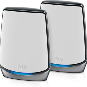 AUCT 21869 - $374 NETGEAR Orbi Whole Home Tri-Band WiFi 6 Mesh Network System (RBK852) Router with 1