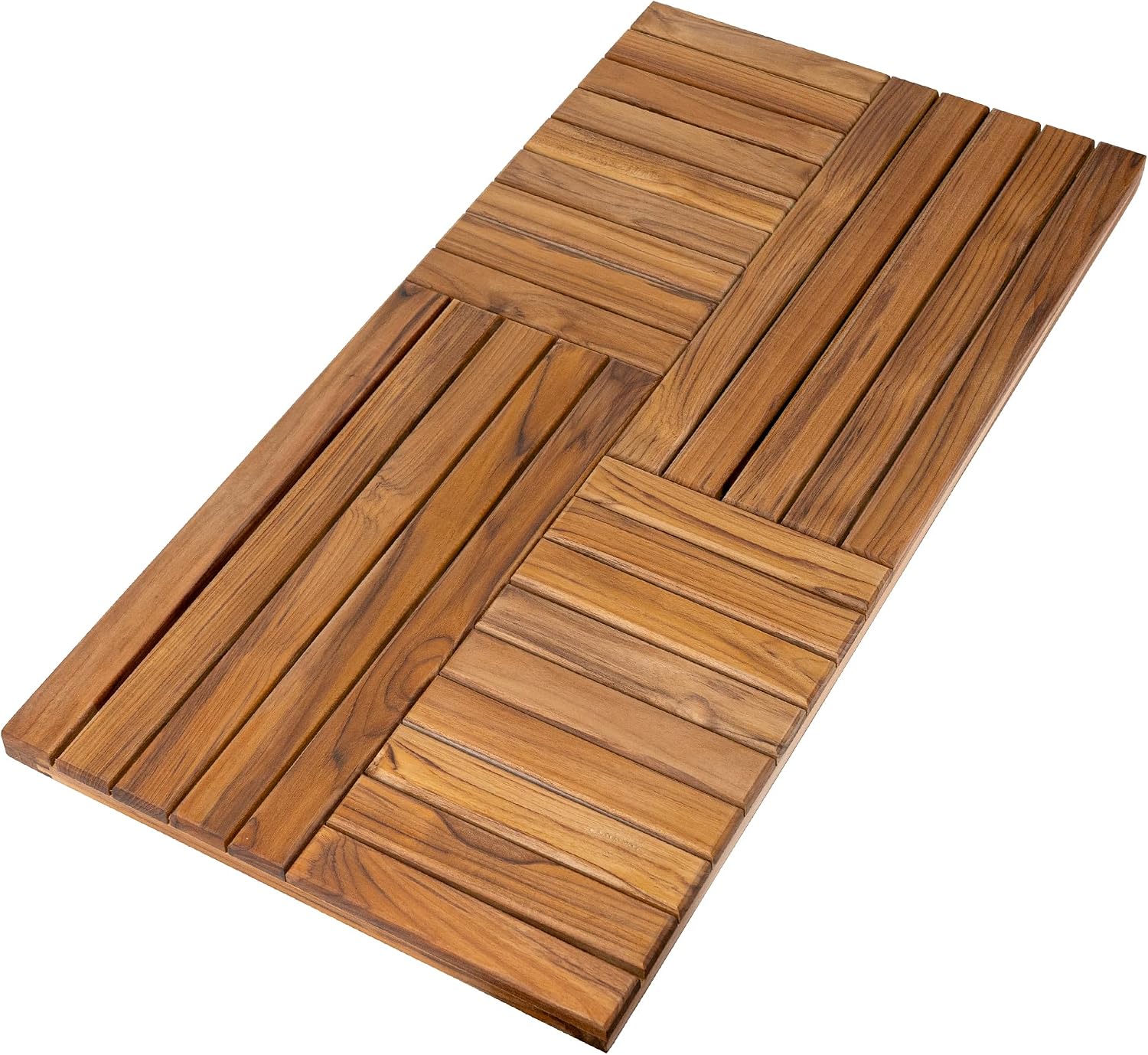 AUCT 22412 - $106 Utoplike Teak Wood Bath Mat, Extra Large Shower Mats for Bathroom 40 x 20in