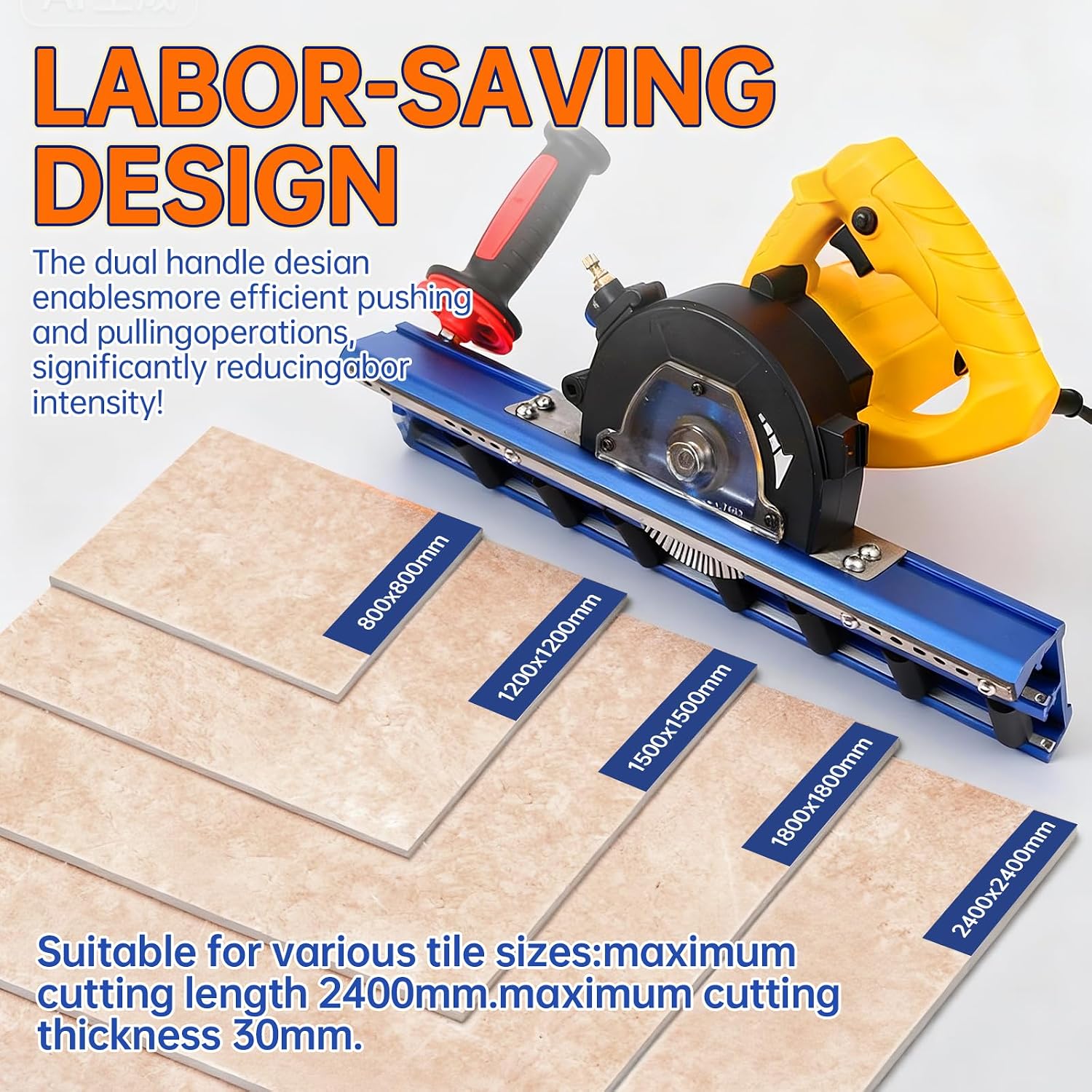 AUCT 21919 - $220 Tile Edge Beveling Tool with 16-Roller Base, 43 Angle Chamfer Machine with Water Coo - Image 4