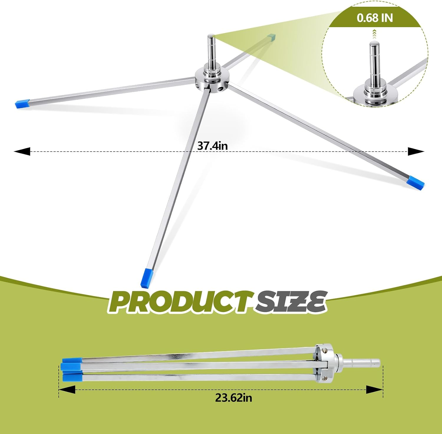 AUCT 22553 - $51 Blulu 2 Pcs Feather Flag Stand Cross Base for Tear Drop Flags, Adjustable - Image 3