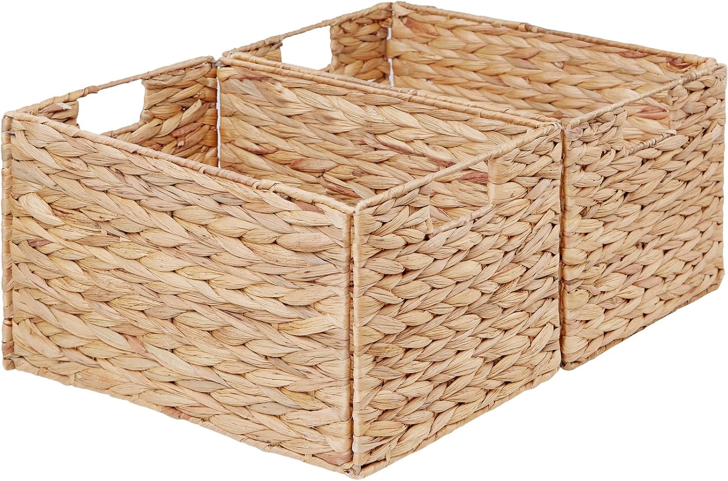 AUCT 21185 - Vagusicc Wicker Storage Basket, Set of 2 Hand-Woven Storage Baskets for Organizing, Small