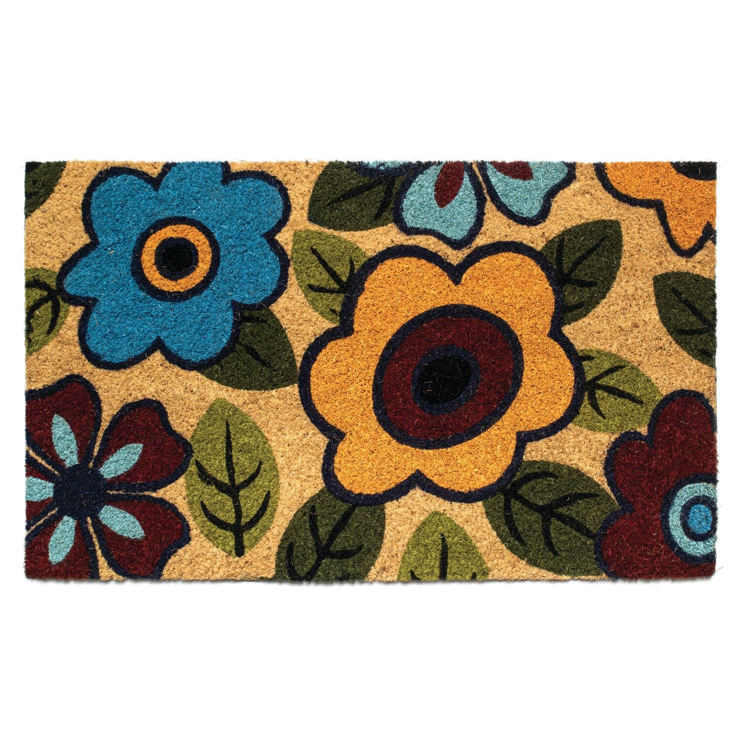 AUCT 22646 - Notrax, Retro Flower, Vinyl-Backed Natural Coir Doormat